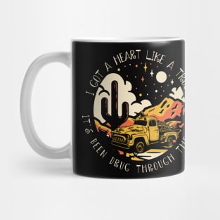 Vintage I Got A Heart Like A Truck Lover Gift Mug